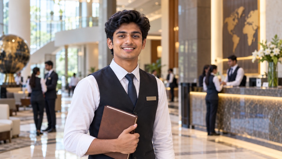 Student preparing for hospitality and tourism study
